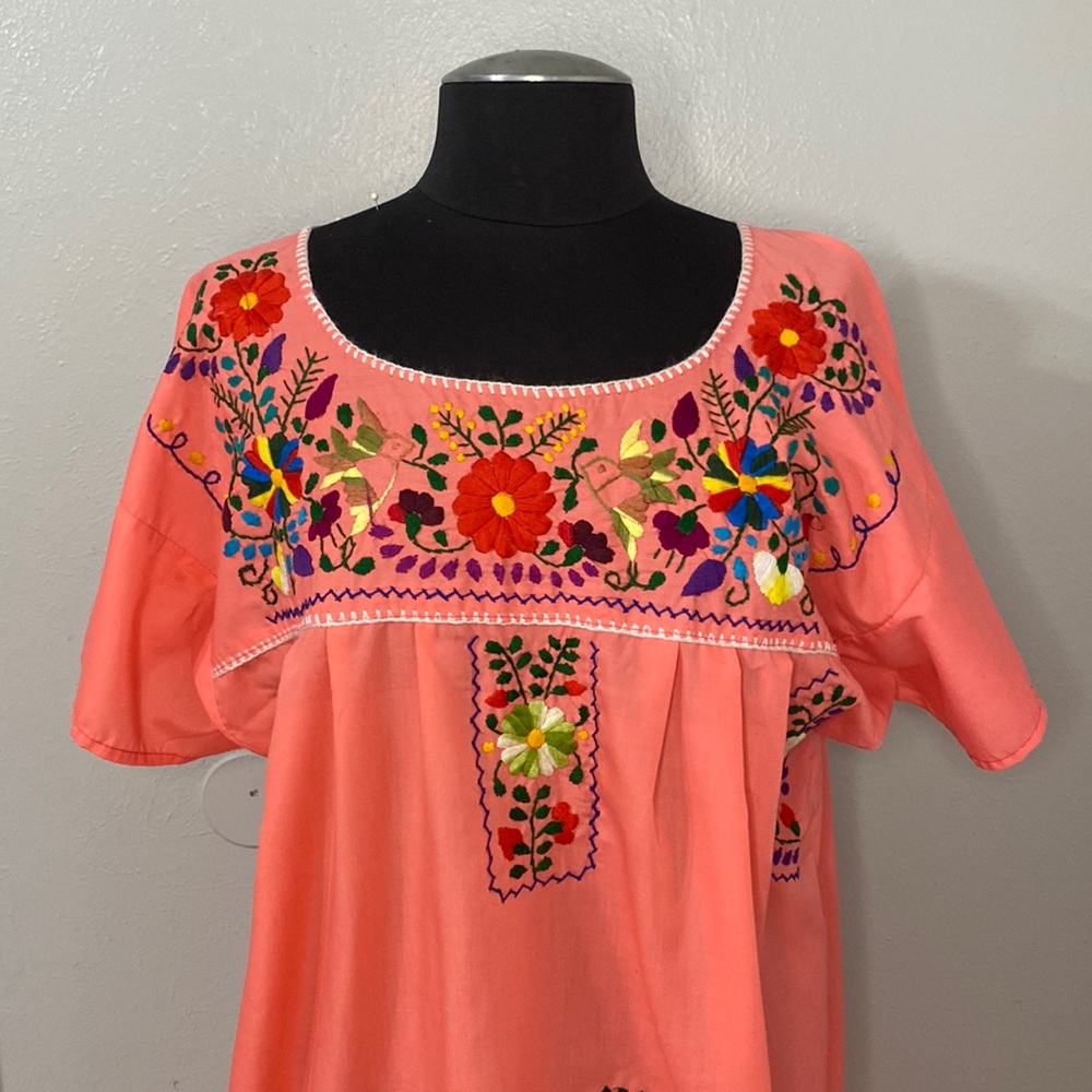 Women's  Mexican Embroidery Dress
